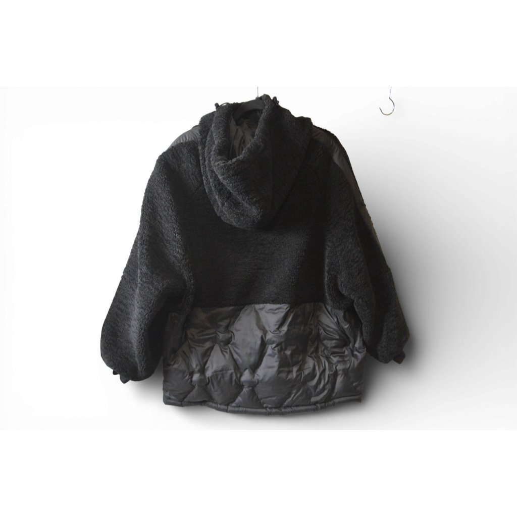Brooklyn Industries Womens Hooded Sherpa Puffer Jacket Black Size S Nwt — image 5 of 5